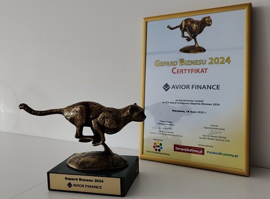 Avior Finance z tytułem Gepard Biznesu 2024